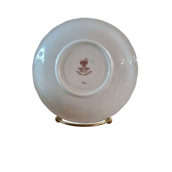 Victoria C&E Peony Tea Cup & Saucer Bone China England - Picture 6 of 6
